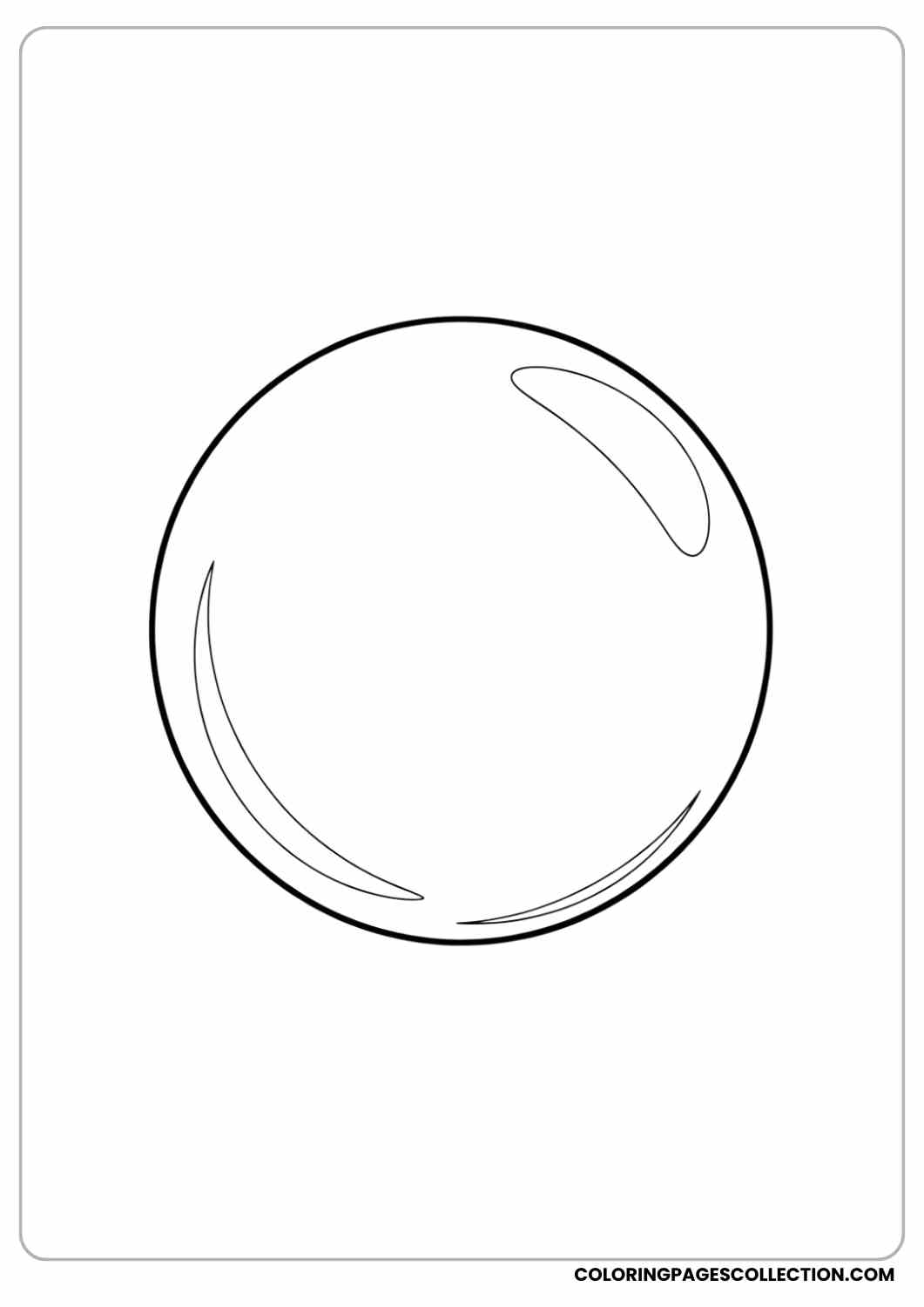 large floating bubble in the air coloring page