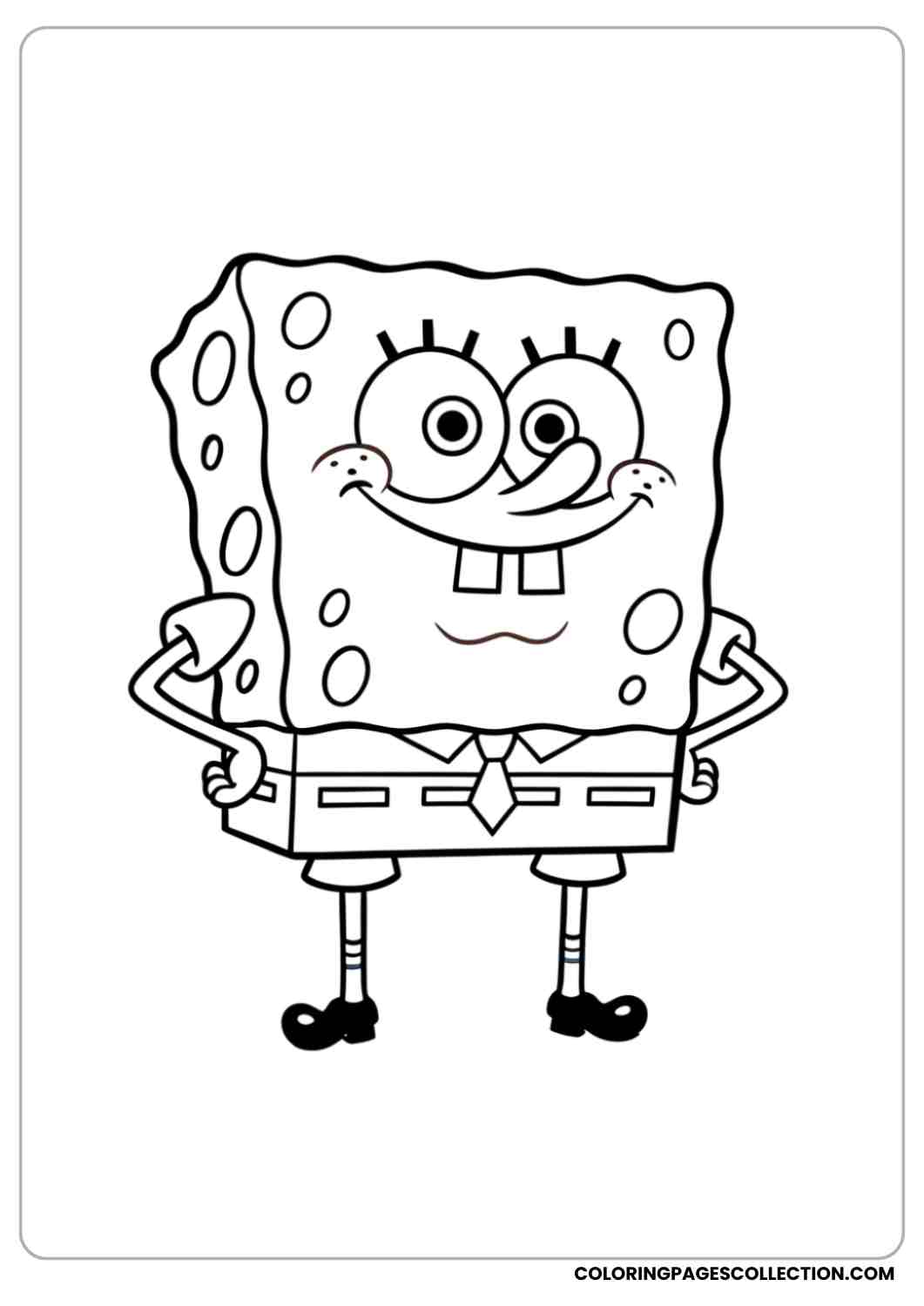 spongebob with hands on hips coloring page