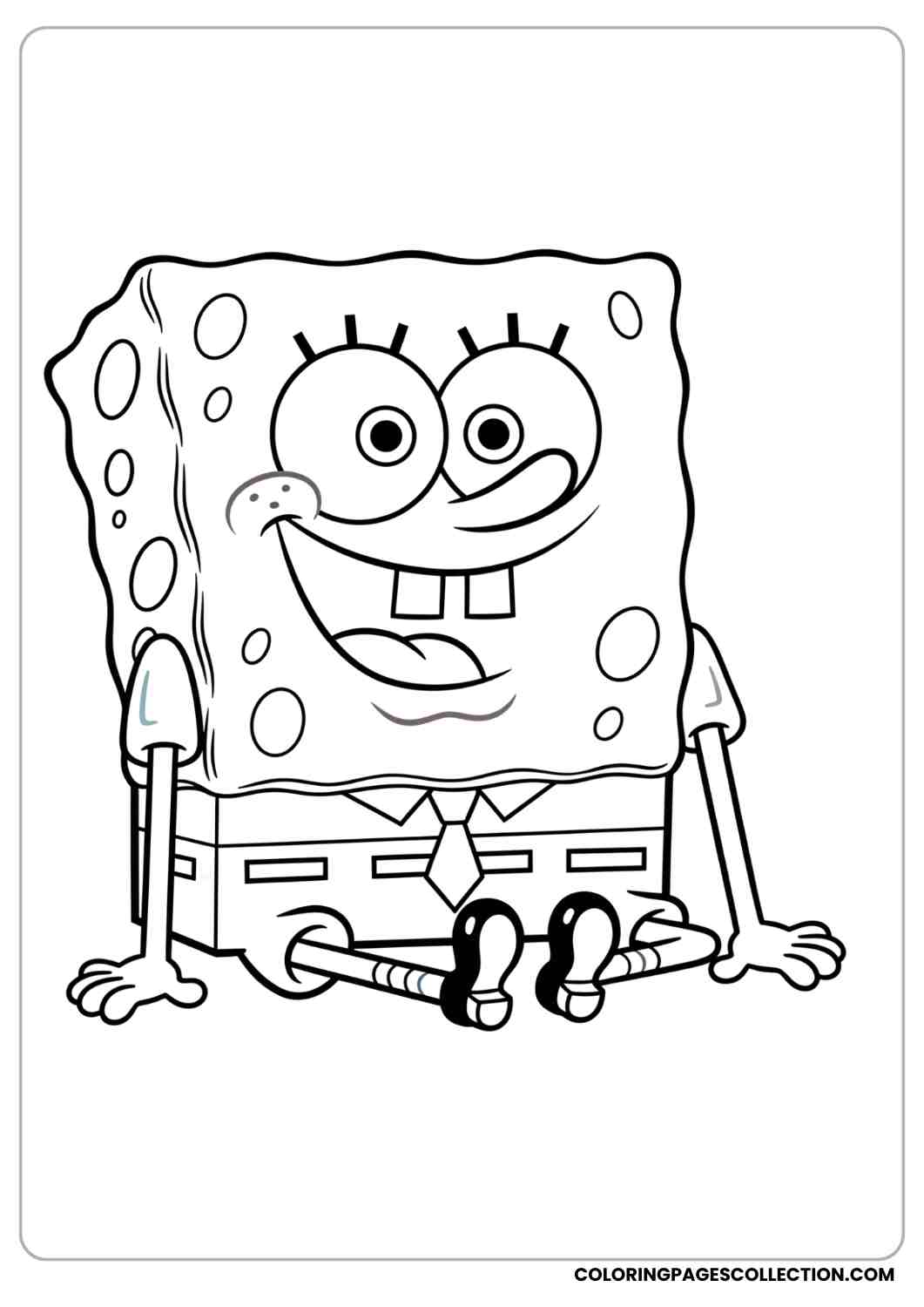 spongebob sitting cross-legged coloring page