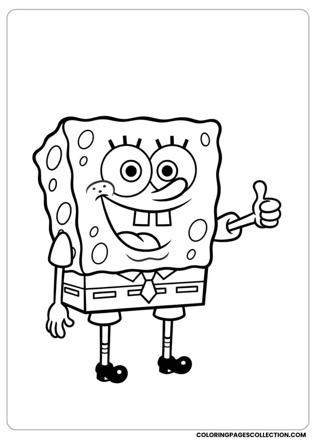 spongebob dancing happily coloring page