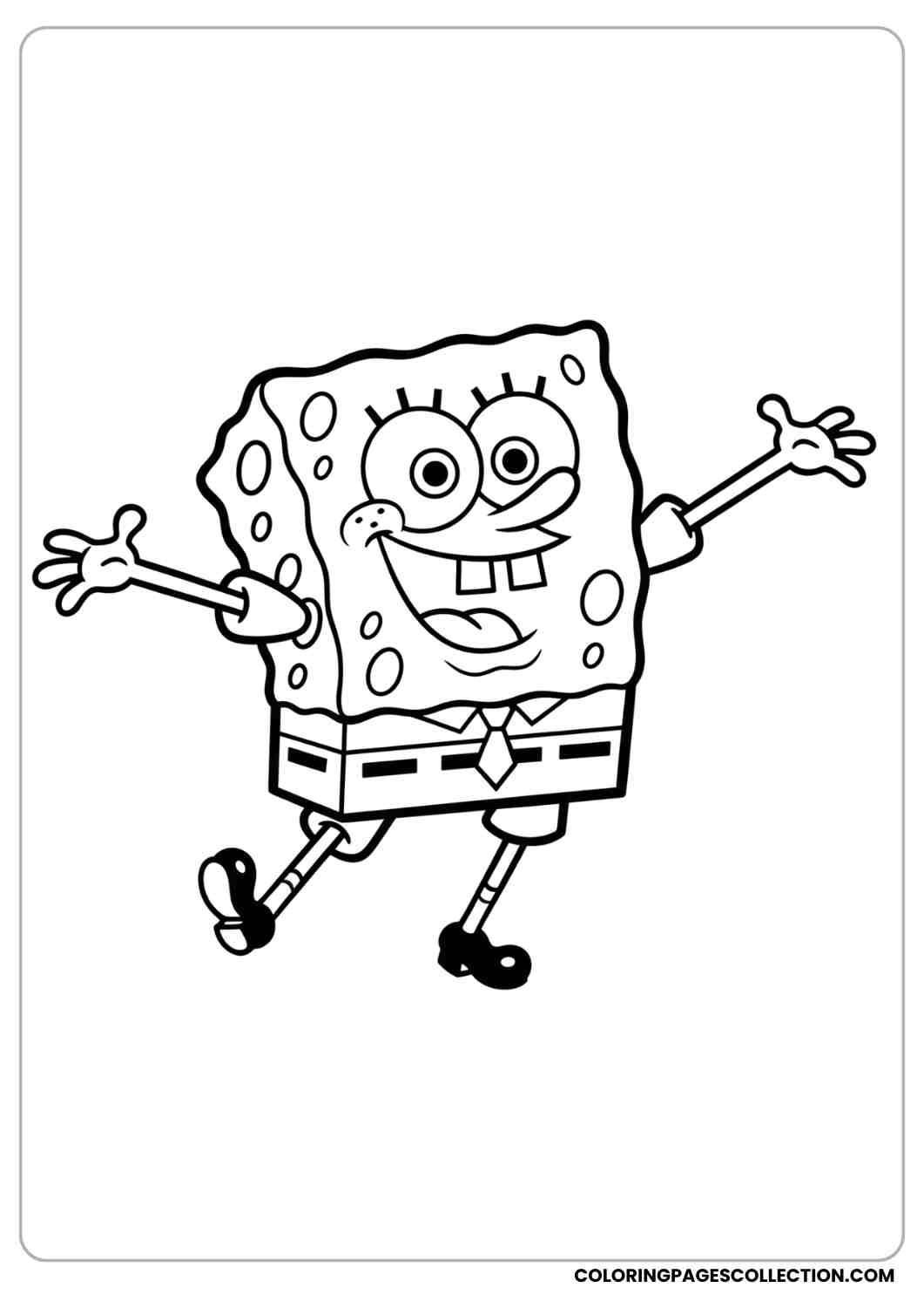 spongebob giving thumbs up coloring page