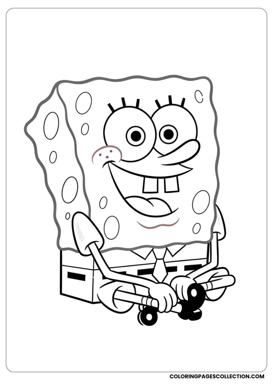 spongebob sitting cross-legged coloring page