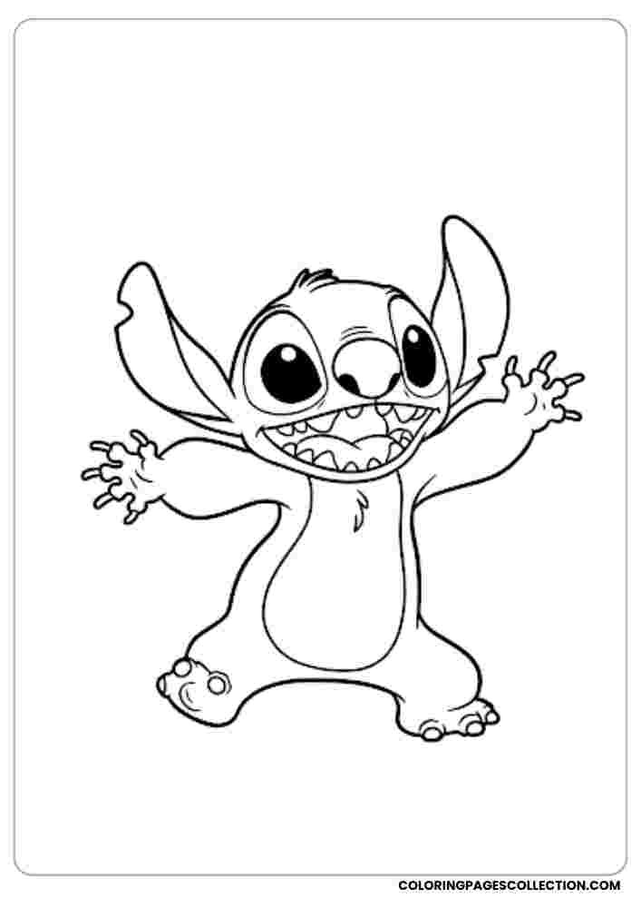 Dancing Stitch Coloring Page, Coloring sheet, free printable