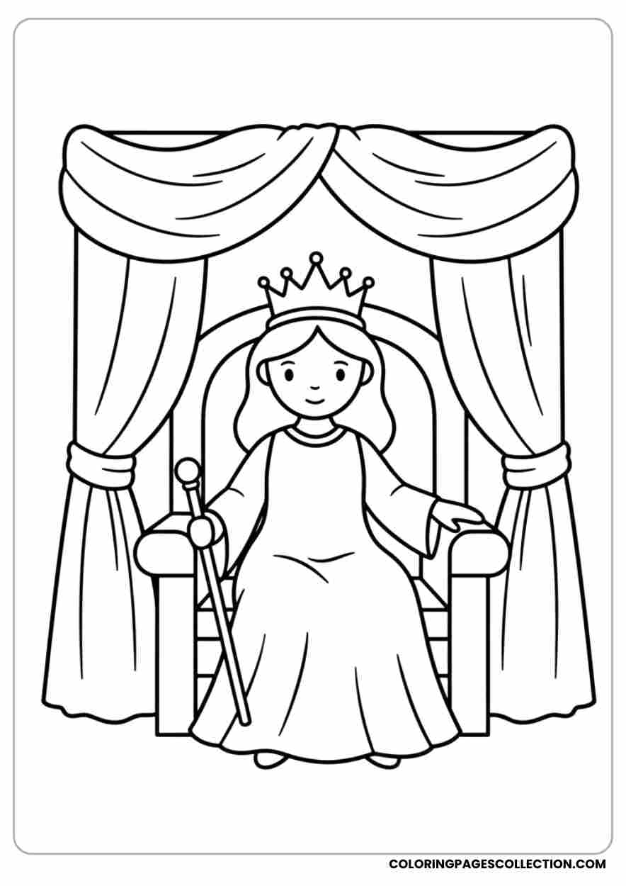 Queen Esther, Coloring page, coloring sheet, queen esther coloring pages,