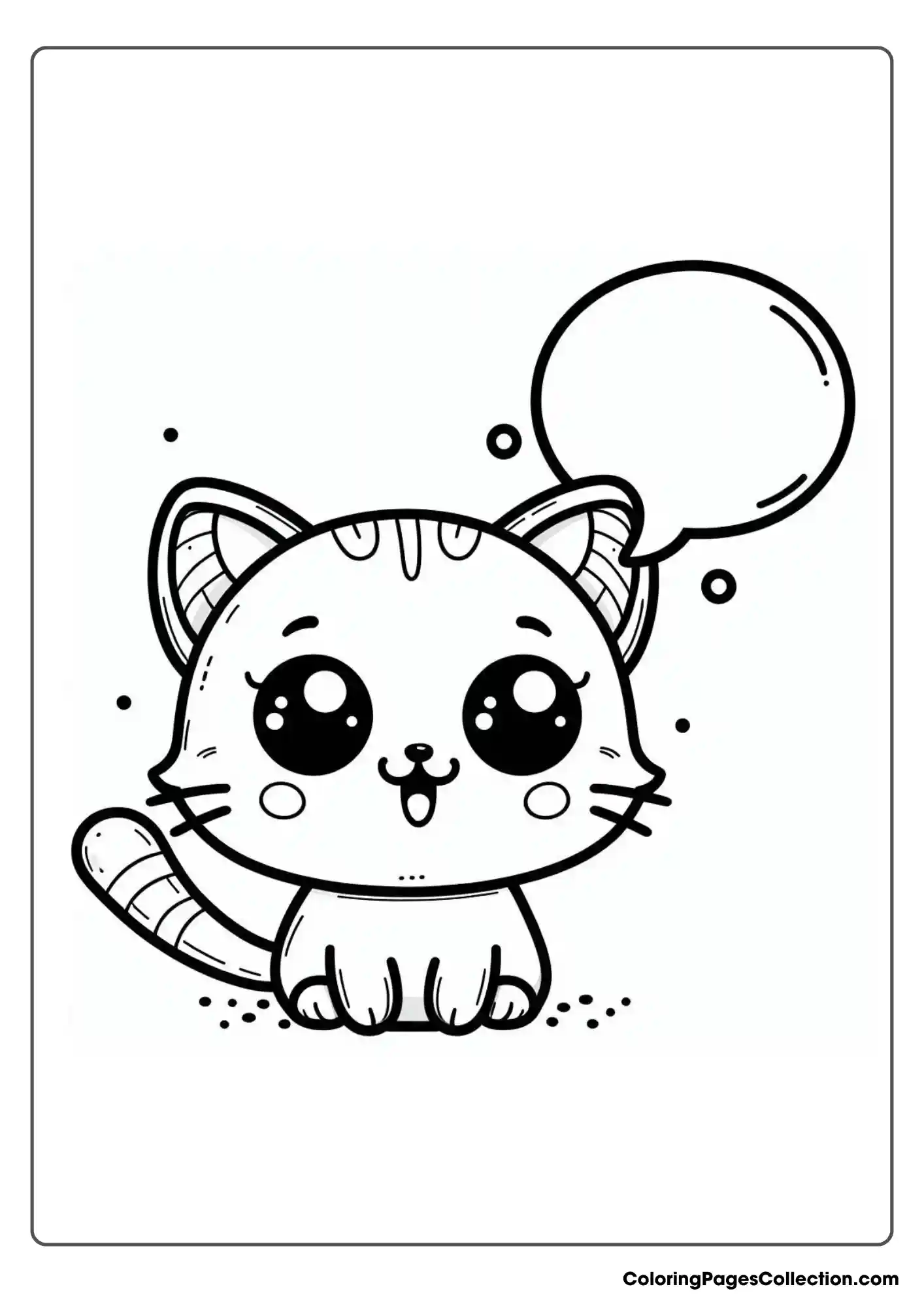 Cute Cat With A Speech Bubble
