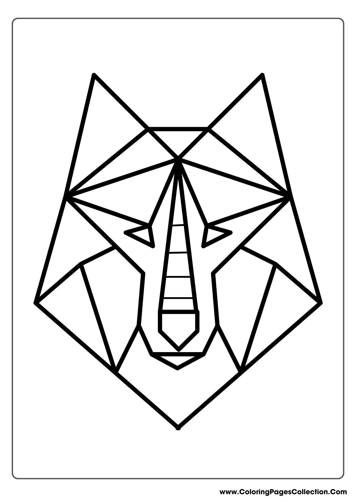 wolf coloring pages, Easy Wolf Art Coloring Page
