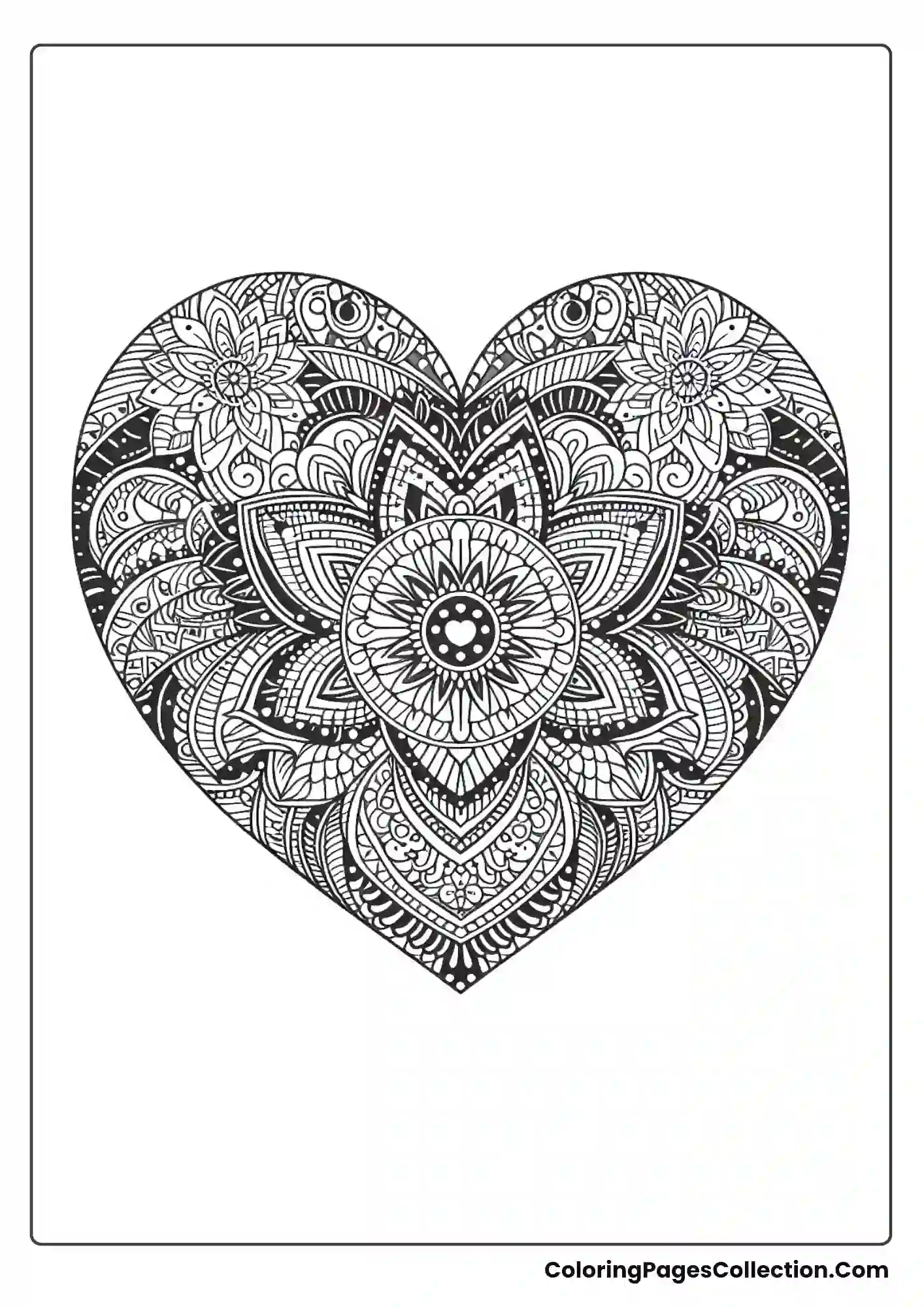 A Heart Filled With Intricate Mandala Patterns