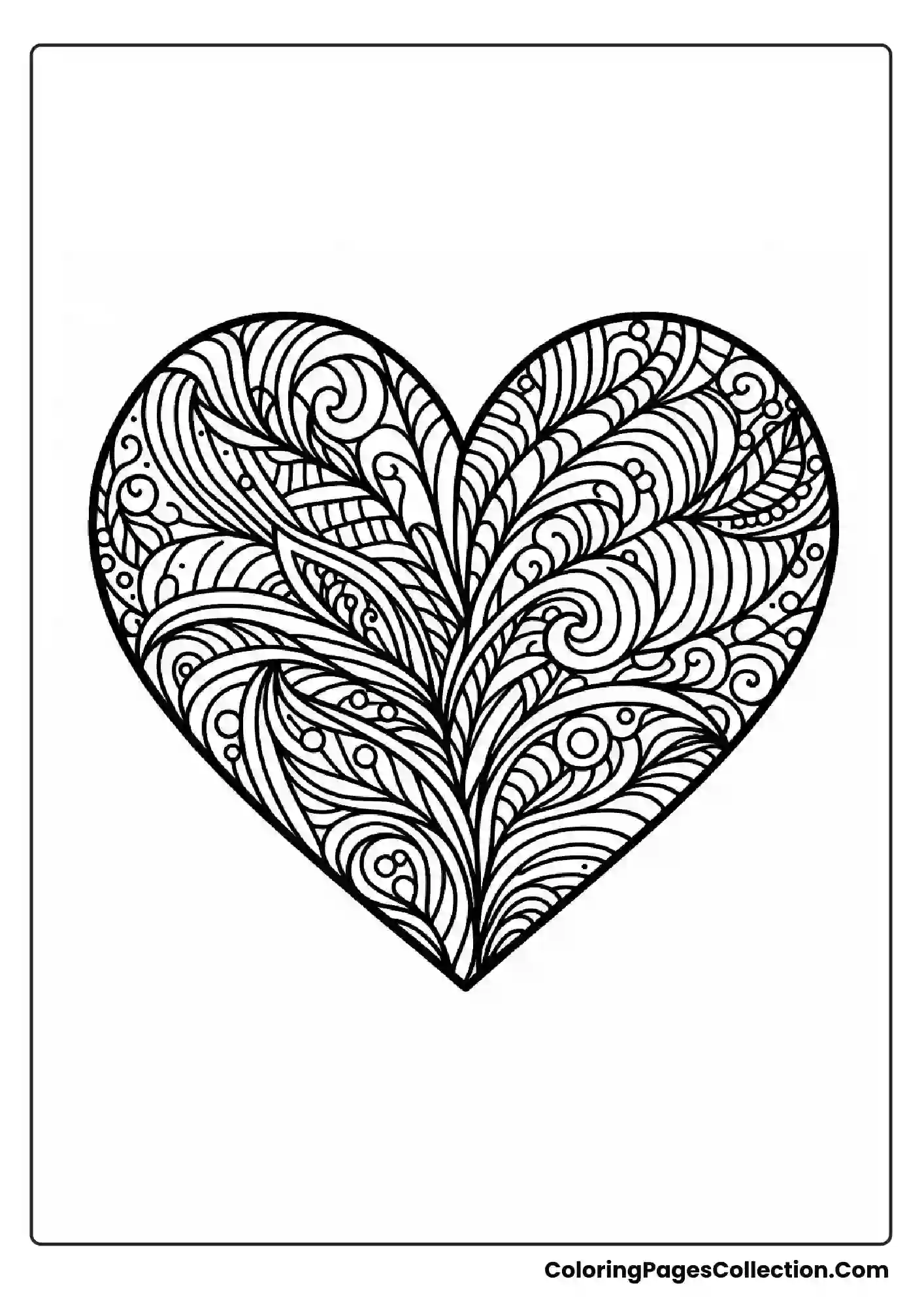 A Very Large, Simple Heart Outline
