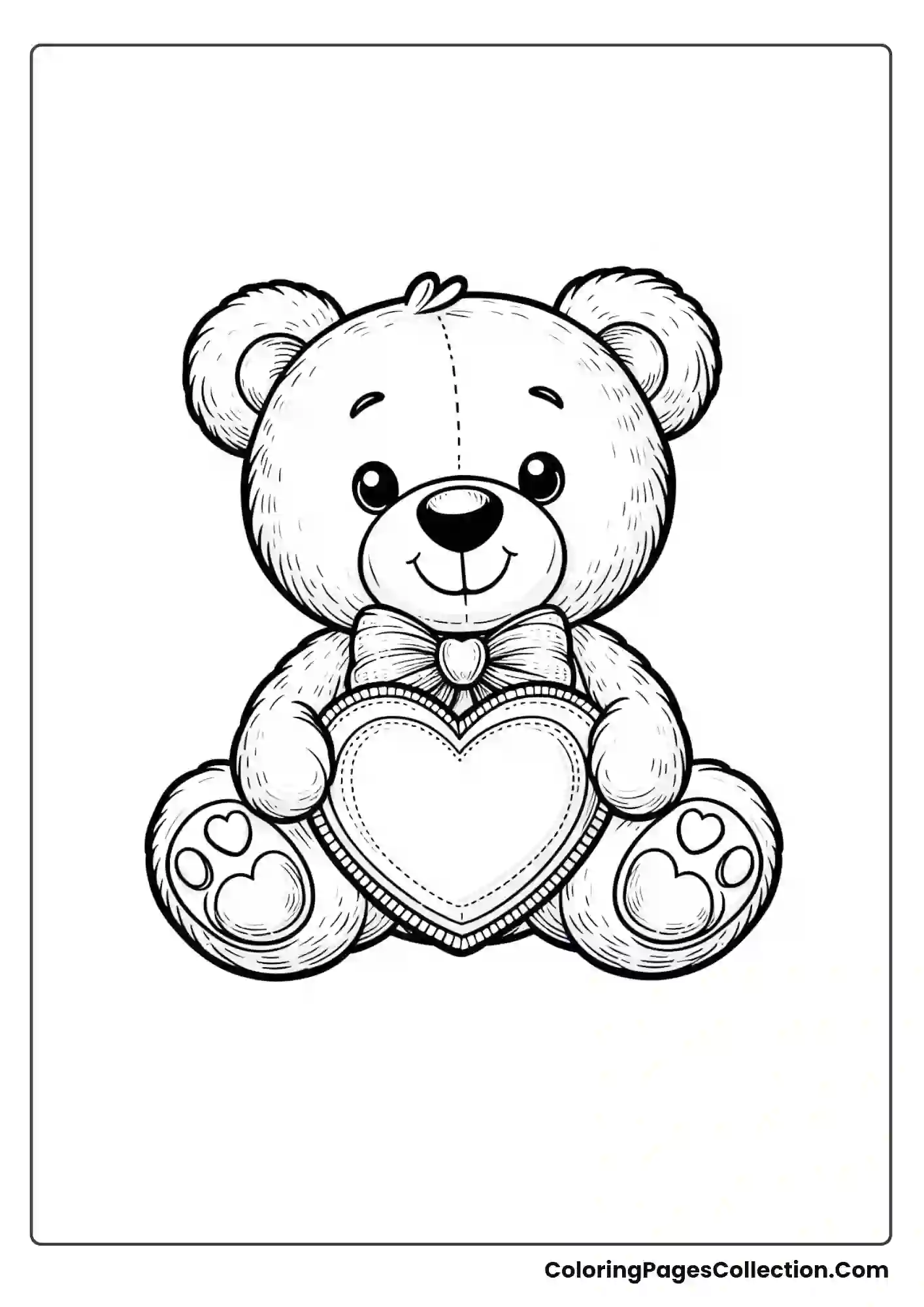 A Heart-shaped Teddy Bear Holding A Smaller Heart