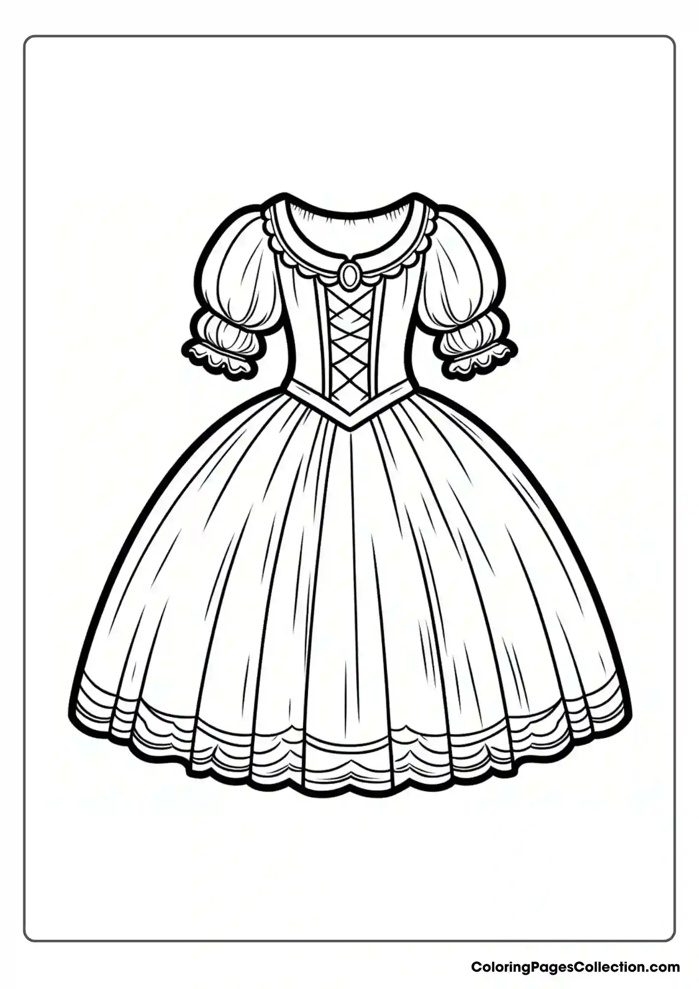 High Neckline Princess Dress