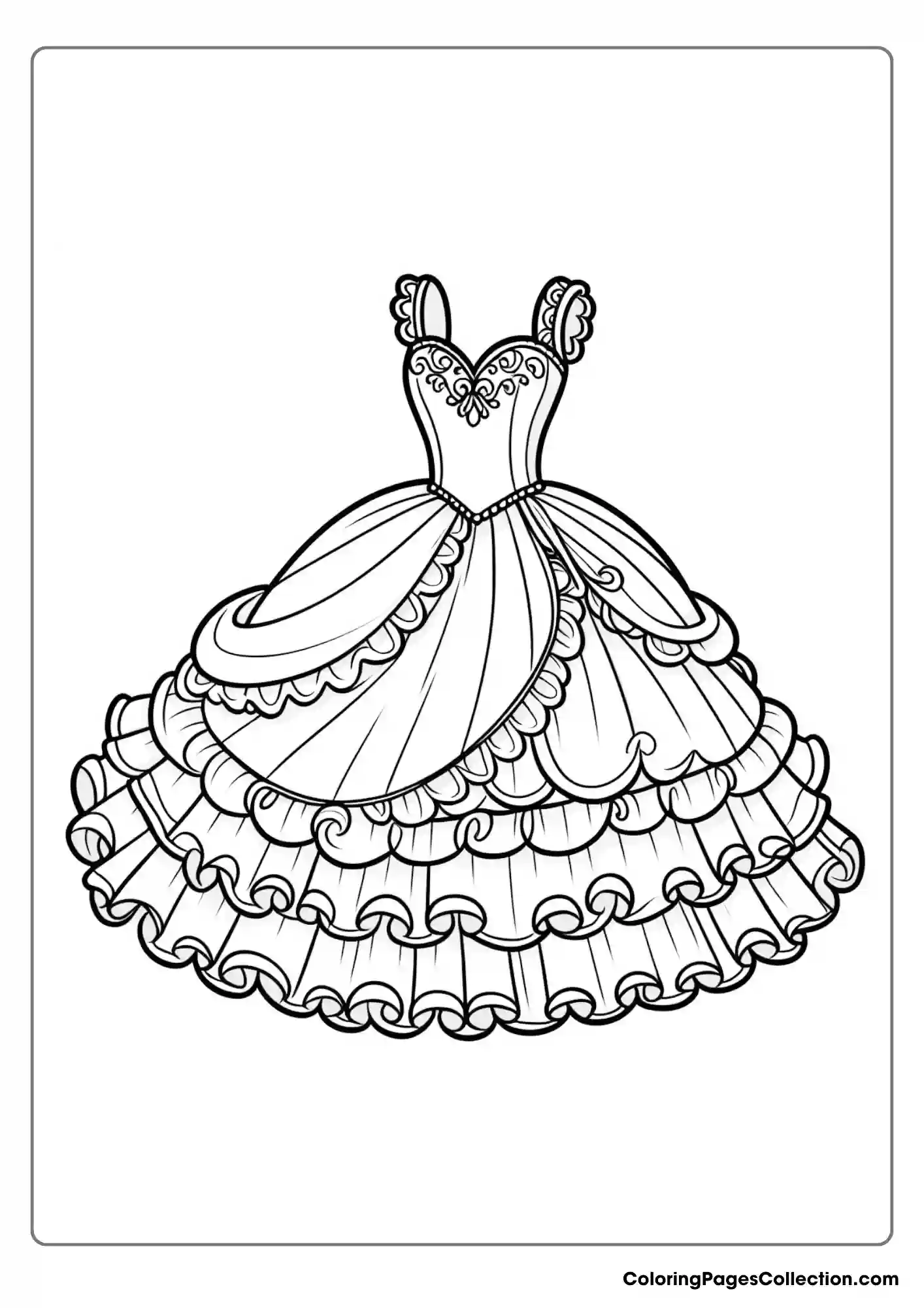 A Sleeveless Princess Dress