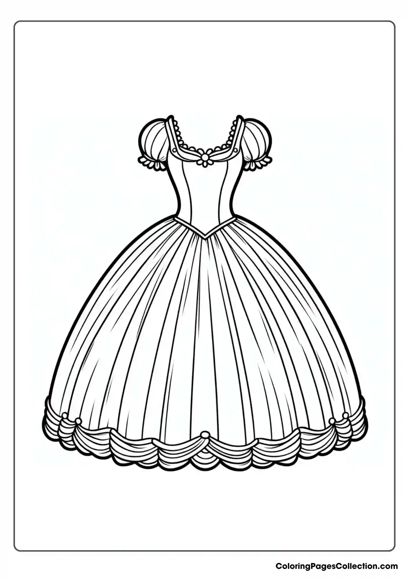 Square Neckline Princess Dress