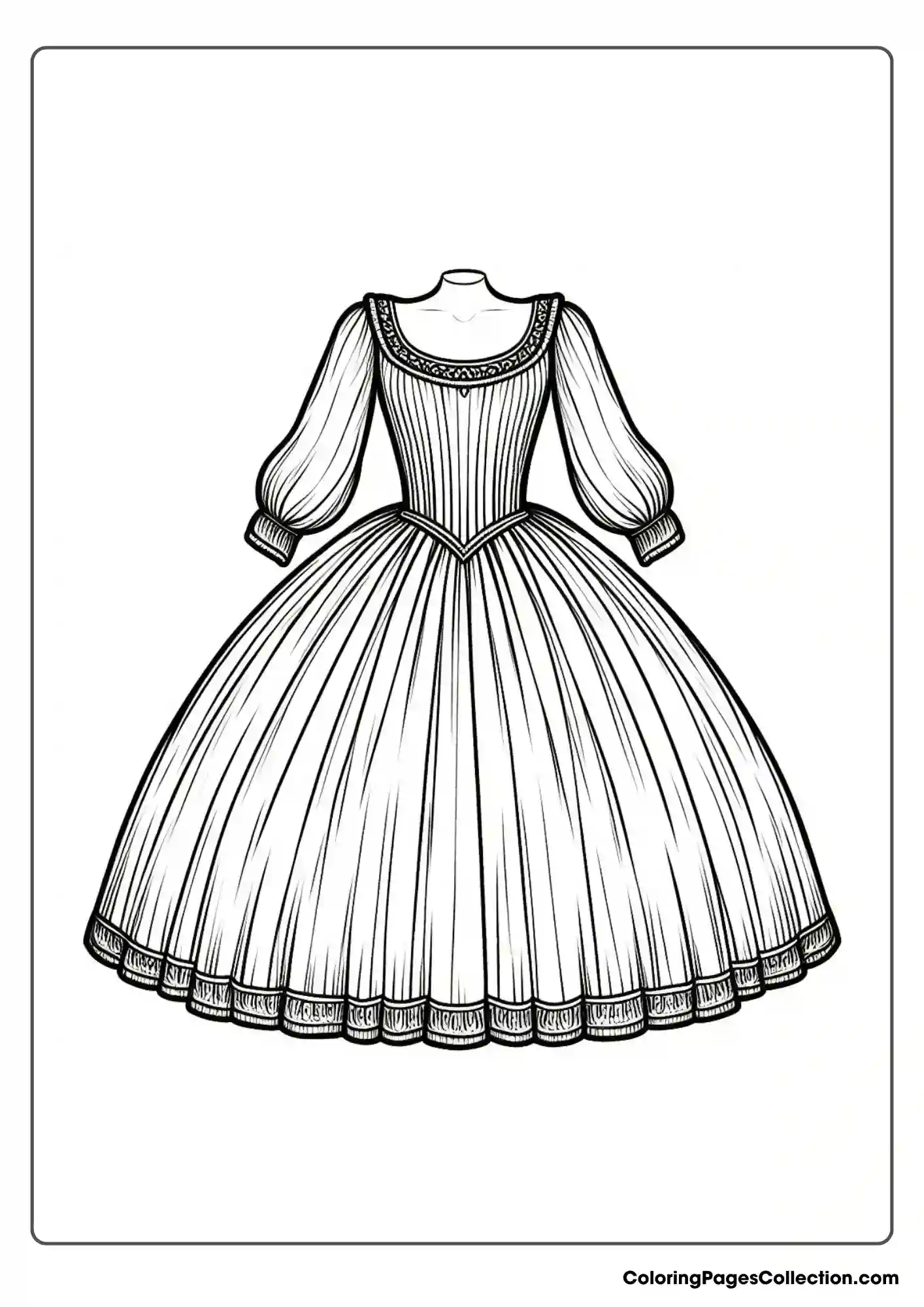 Bateau Neckline Princess Dress