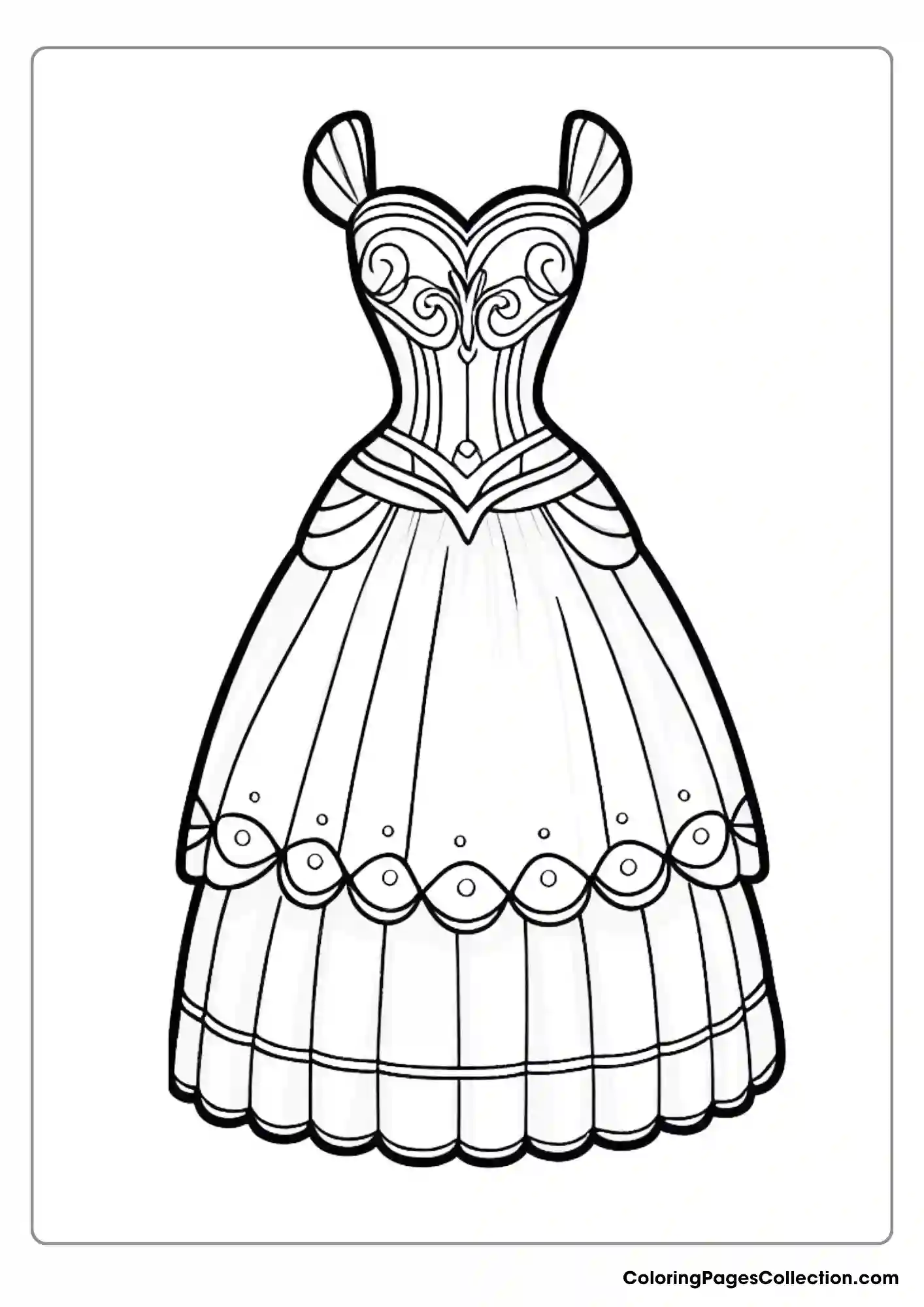 Orm-fitting Top Princess Dress