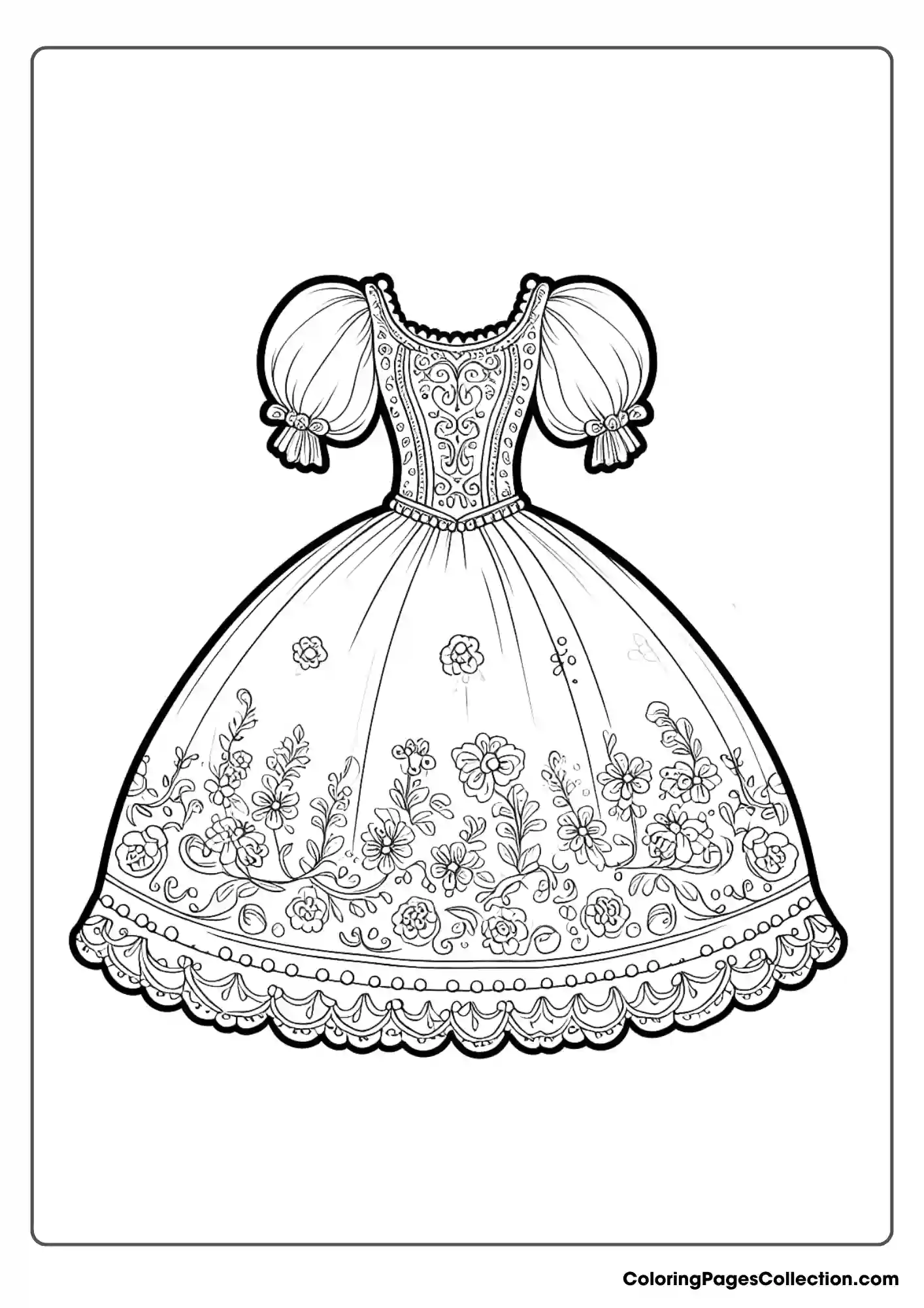 Puffed Sleeves Princess Dress
