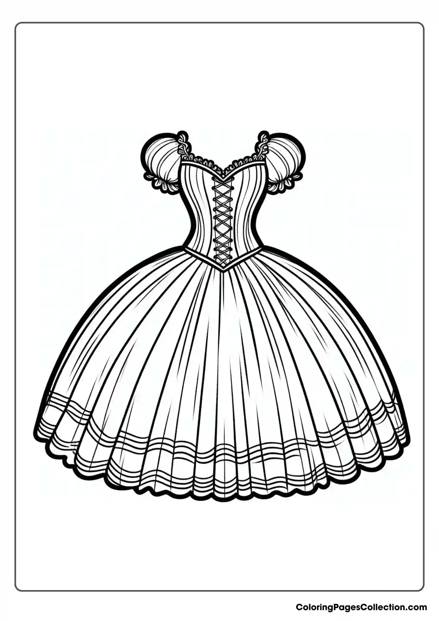 Corset-style Bodice And A Pleated Skirt Princess Dress