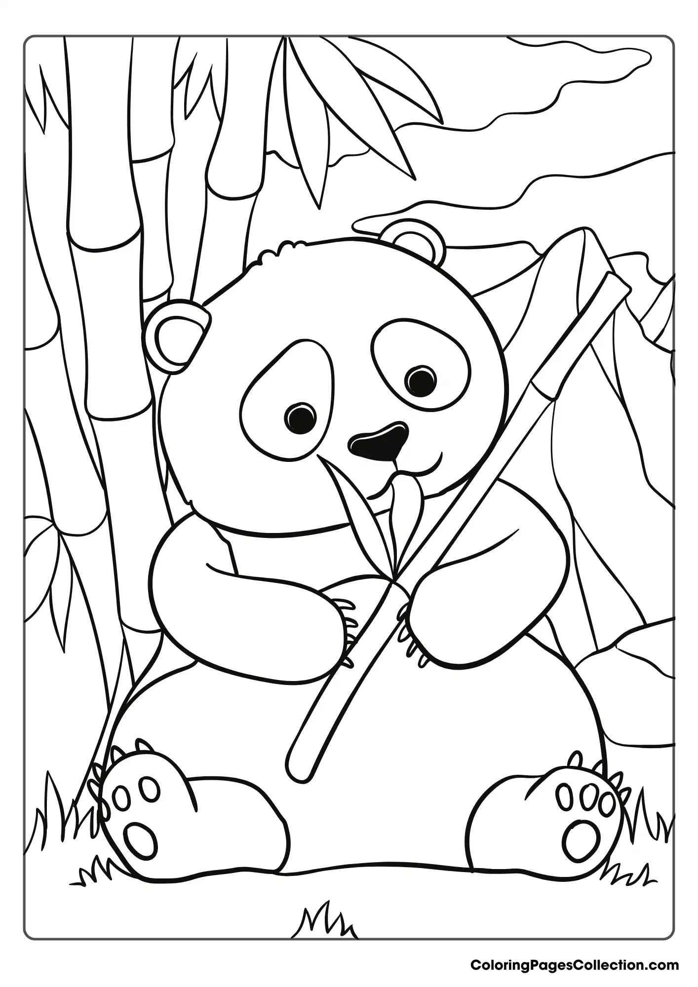 Coloring pages for teens, Cute Panda