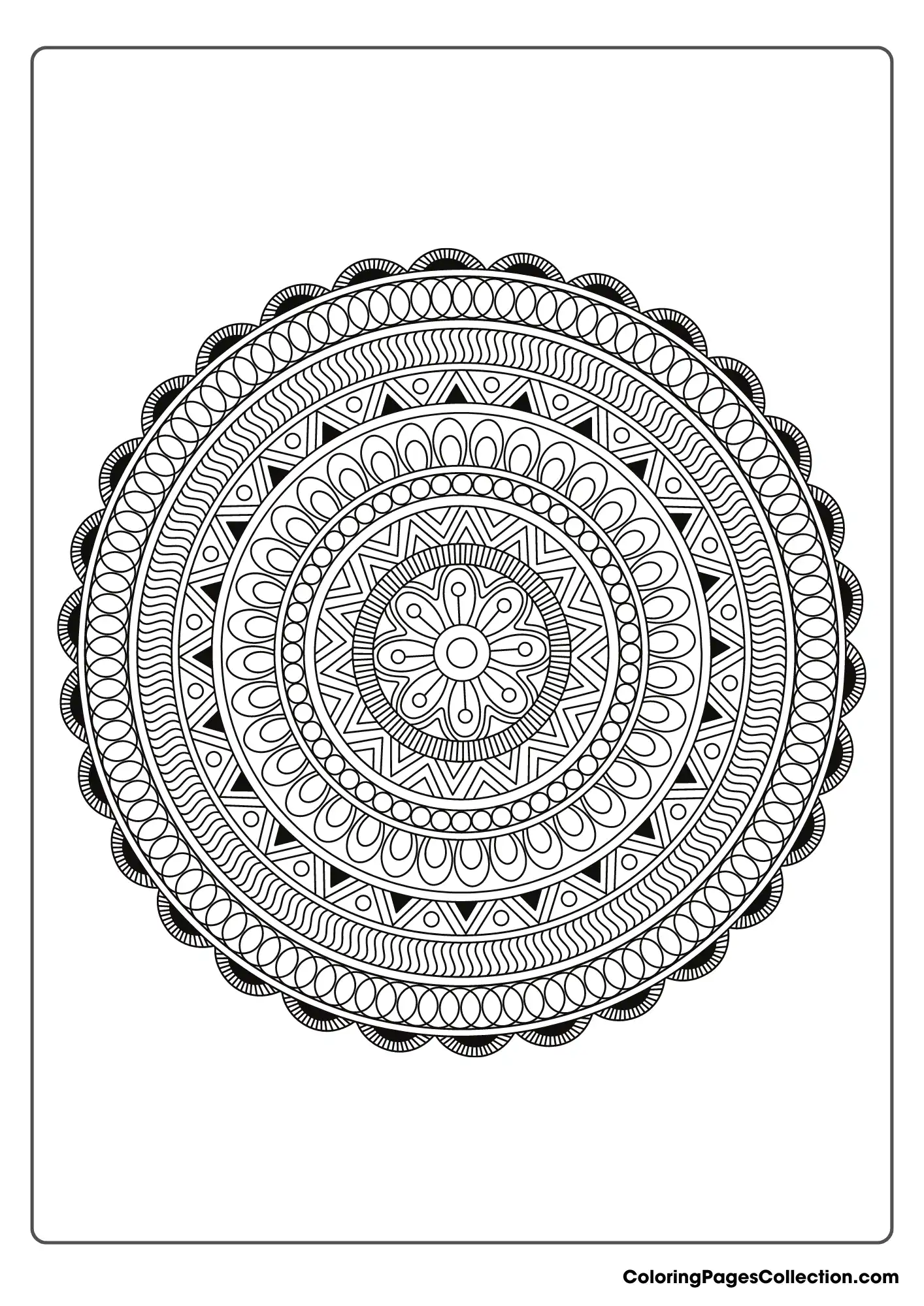 Coloring pages for teens, Mandala Circle 1