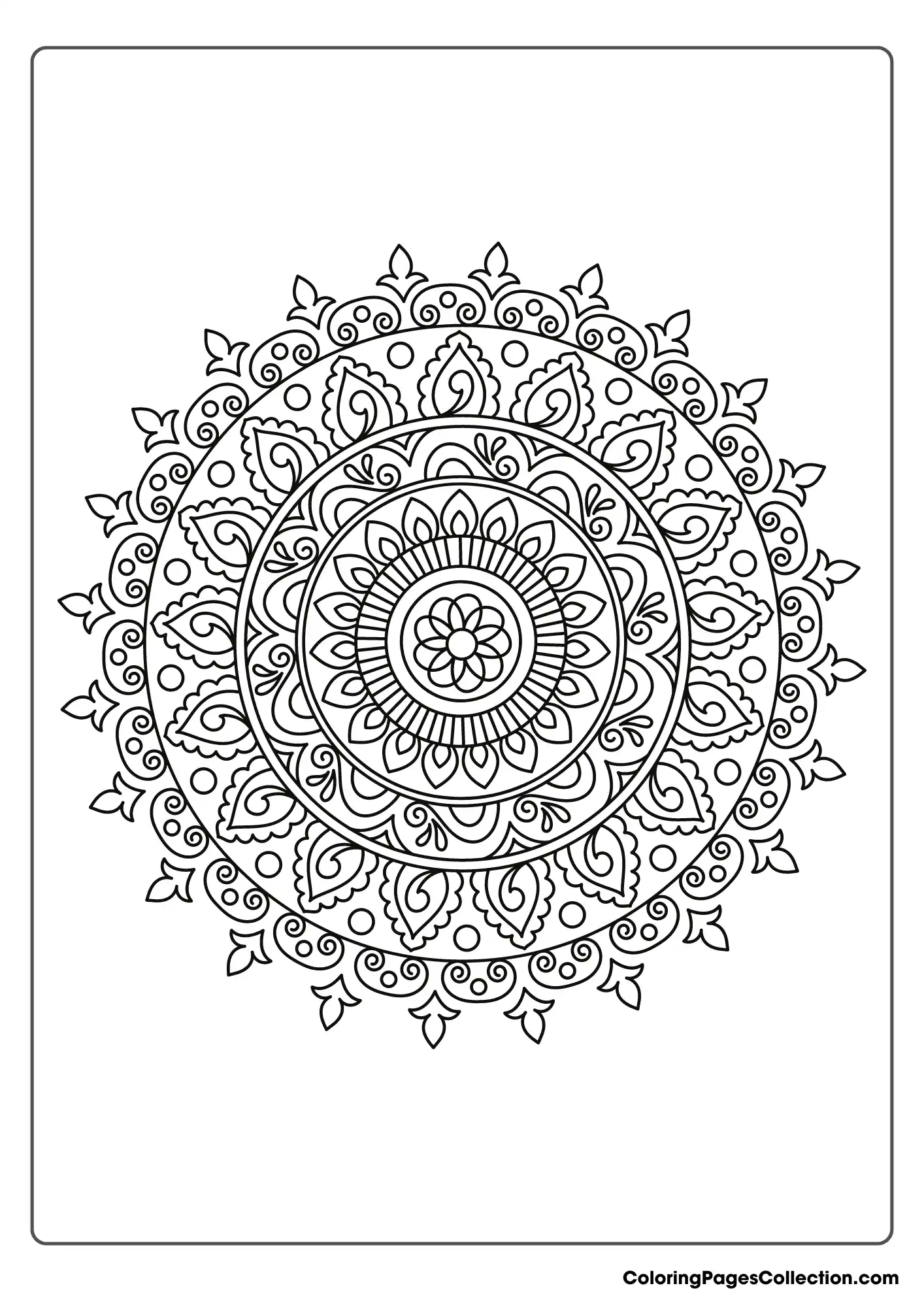 Coloring pages for teens, Mandala Circle 2