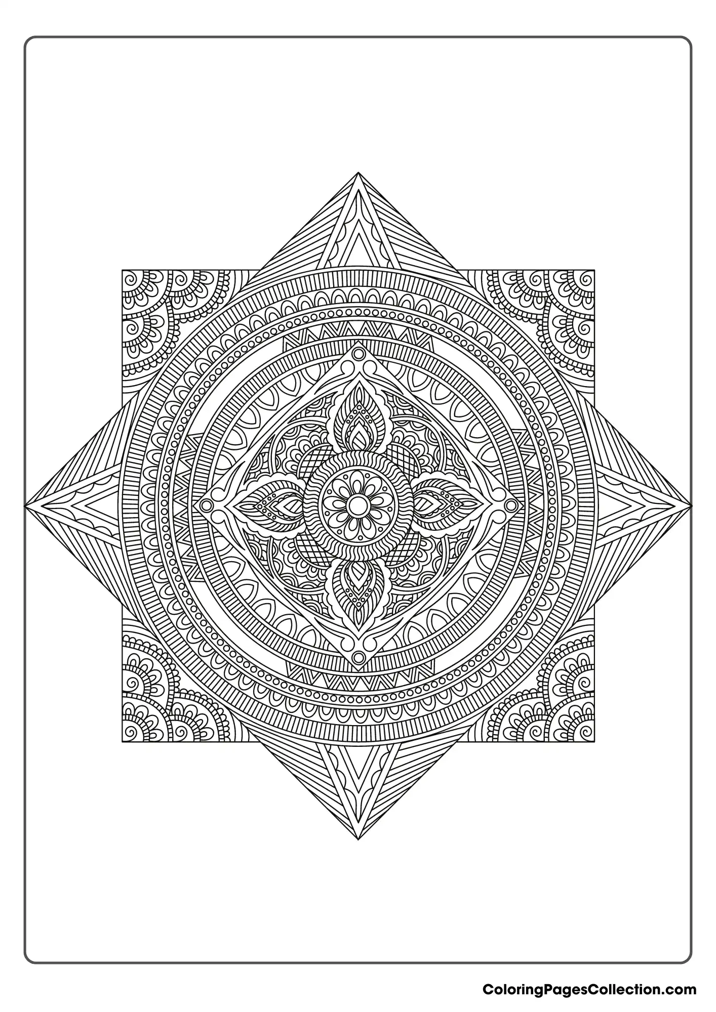 Coloring pages for teens, Mandala Design