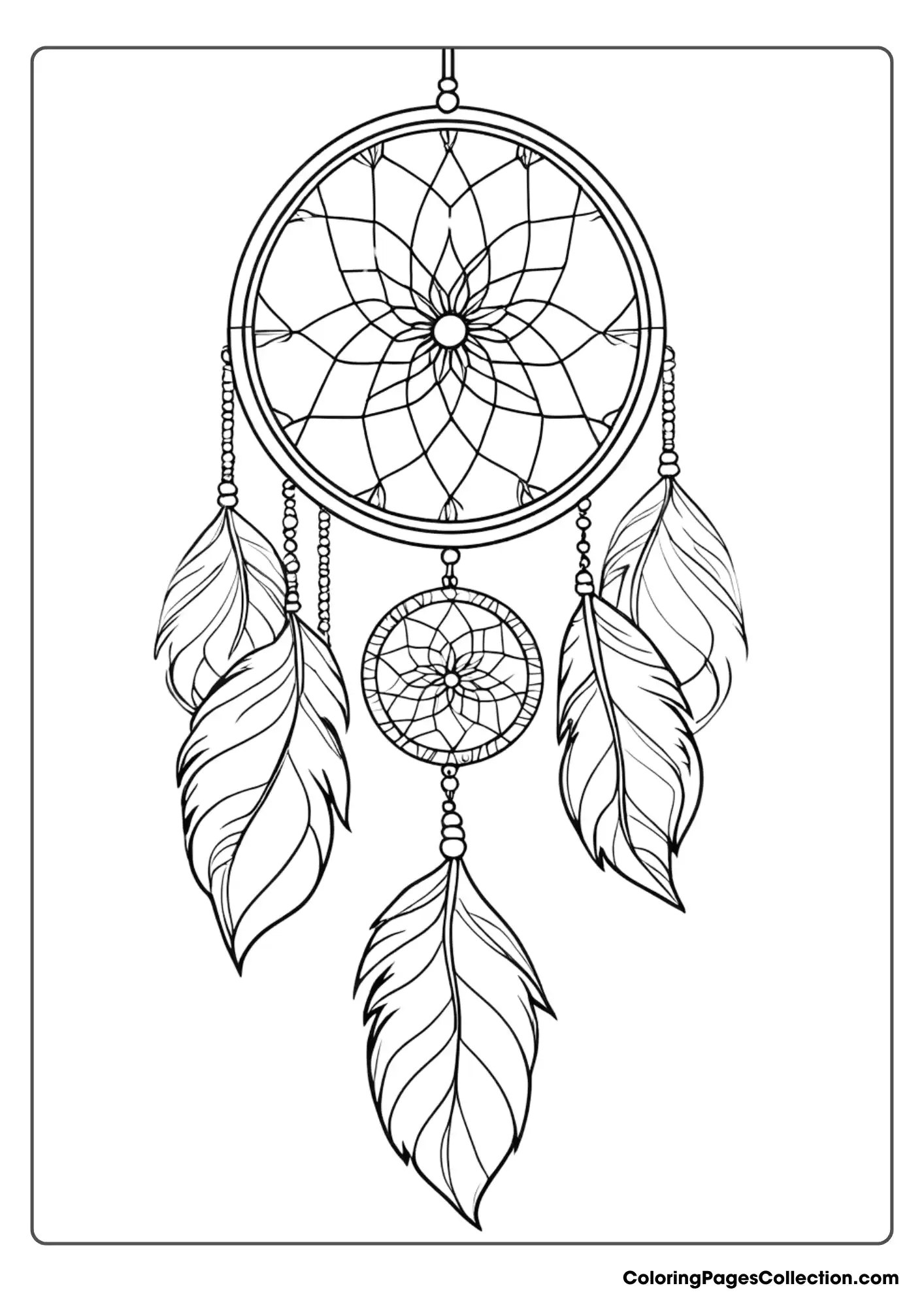Coloring pages for teens, Dreamcatcher For Teen to Color