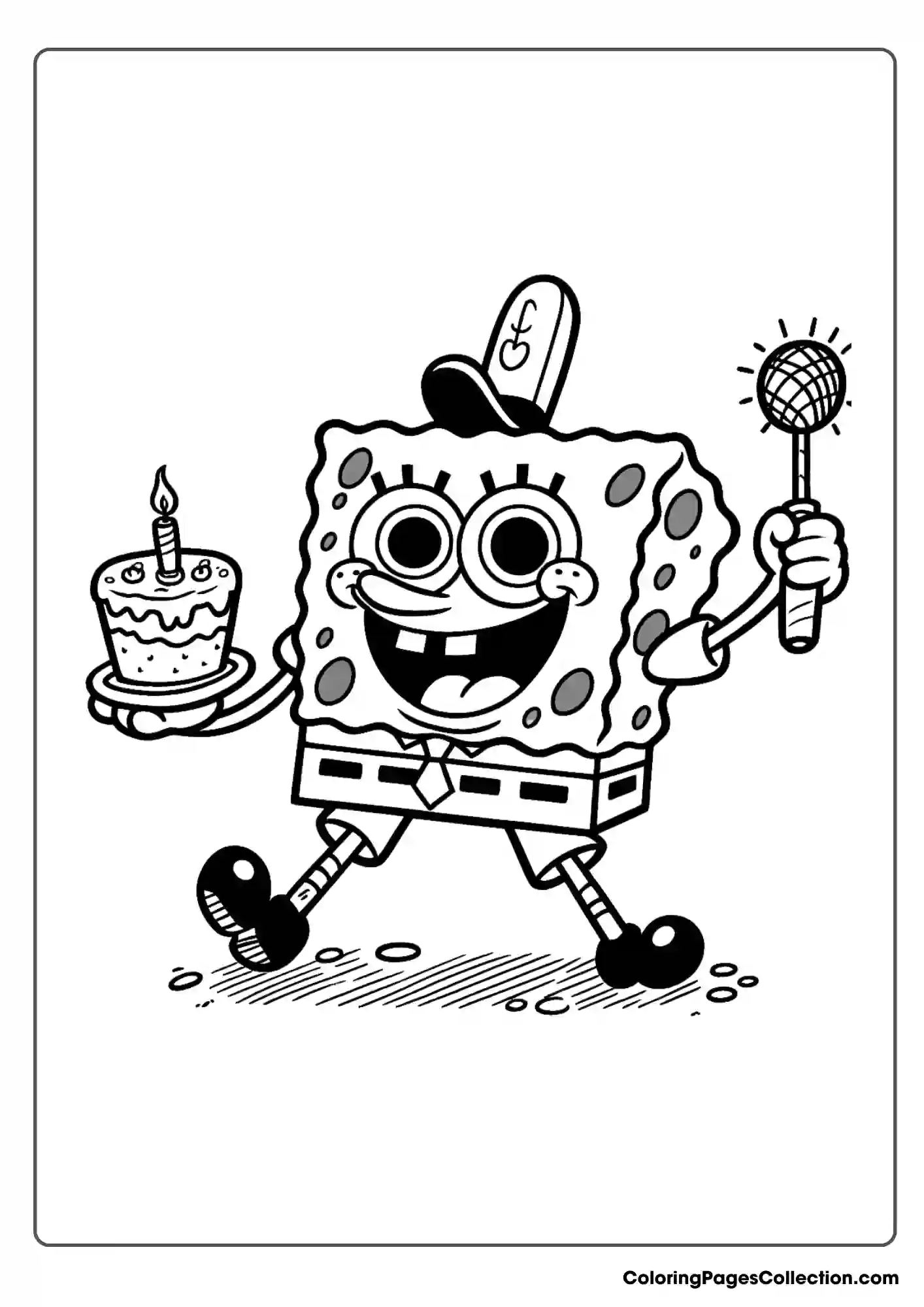 Easy Spongebob Coloring Pages With Printable PDF (Free)