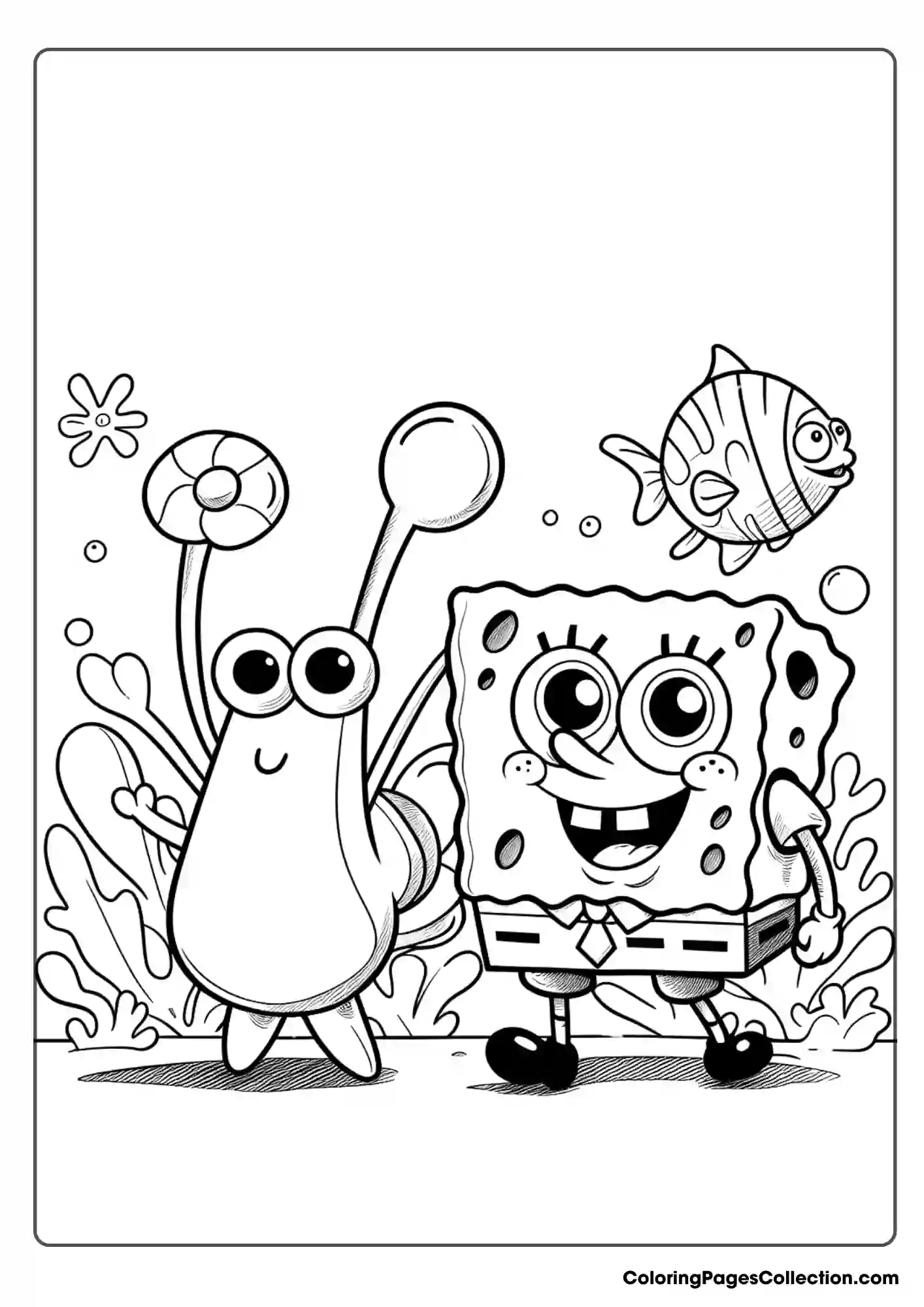 Easy Spongebob Coloring Pages With Printable Pdf (free)