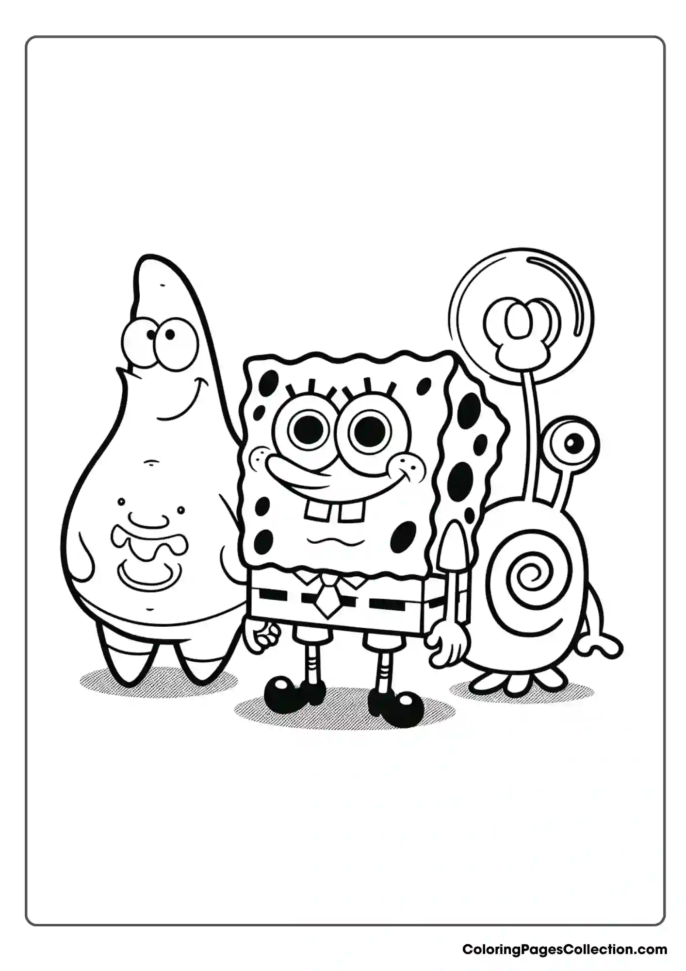 Easy Spongebob Coloring Pages With Printable PDF (Free)