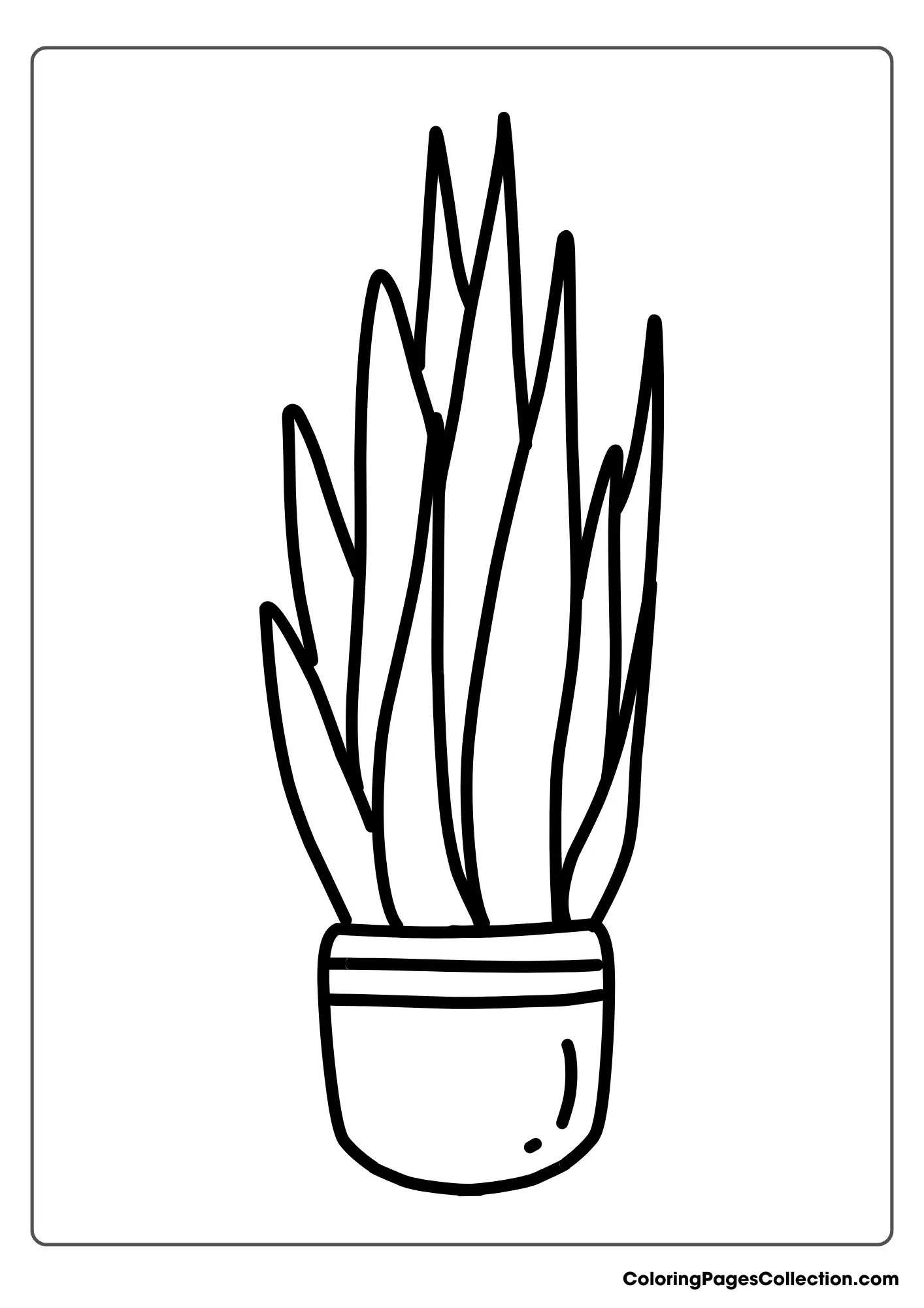 A Coloring Page Of Flowers In A Pot