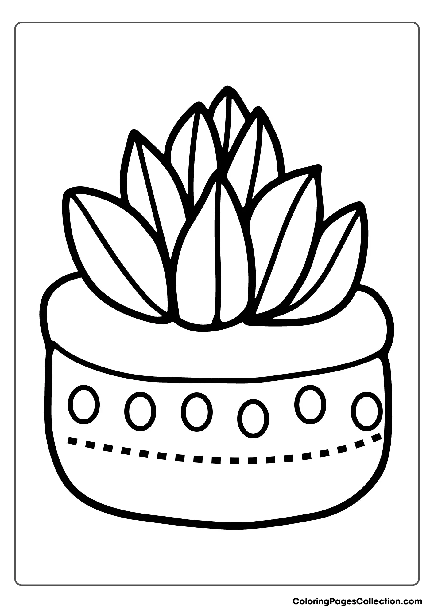 A Coloring Page Of A Plant In A Pot