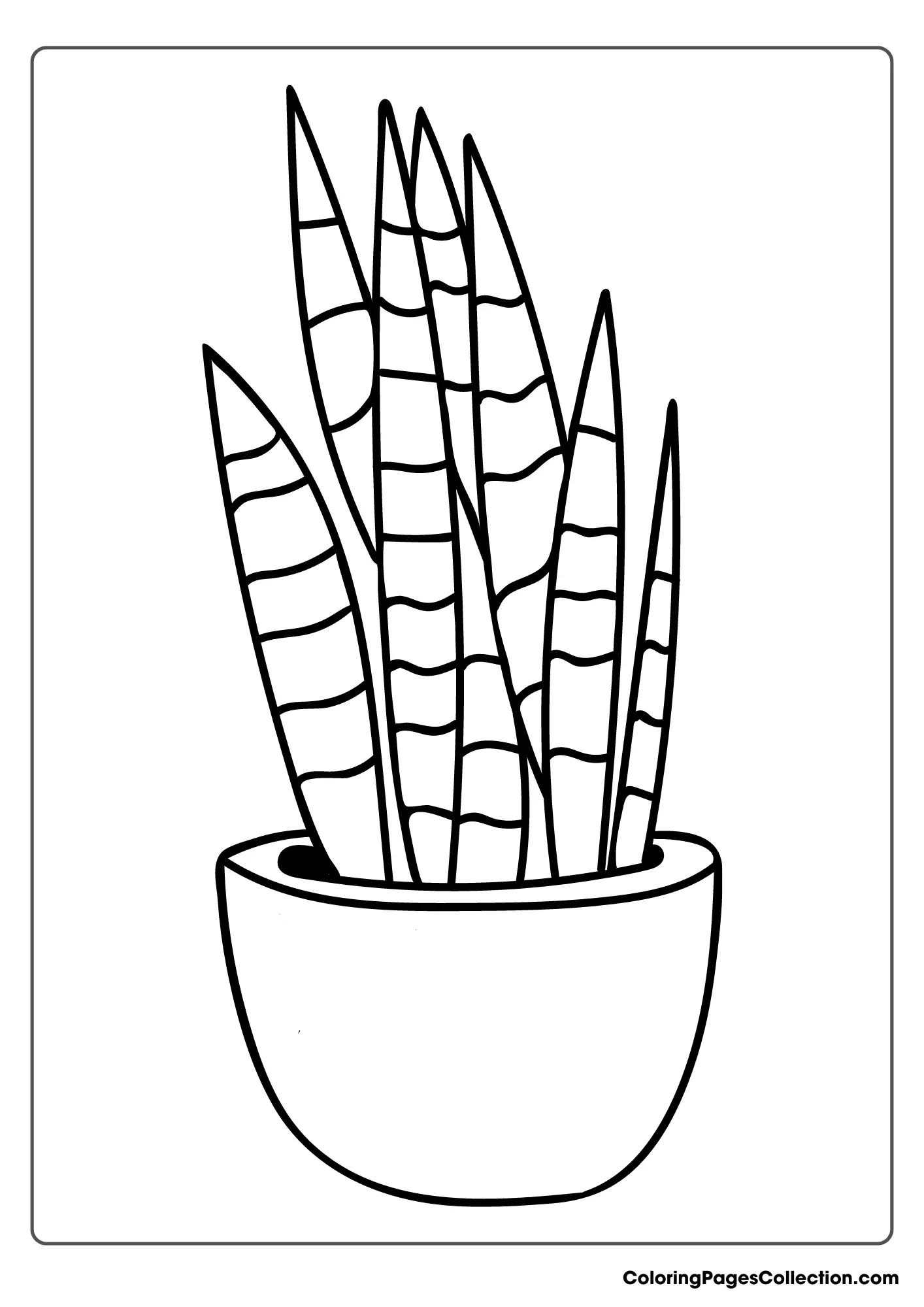 A Coloring Page Of A Plant In A Bowl
