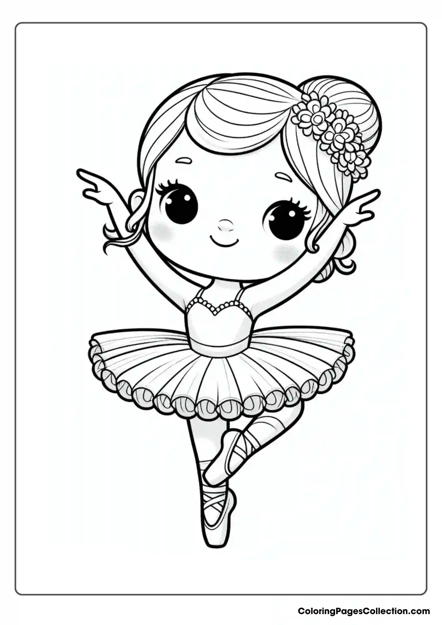 Cute Ballerina Coloring Pages For Kids
