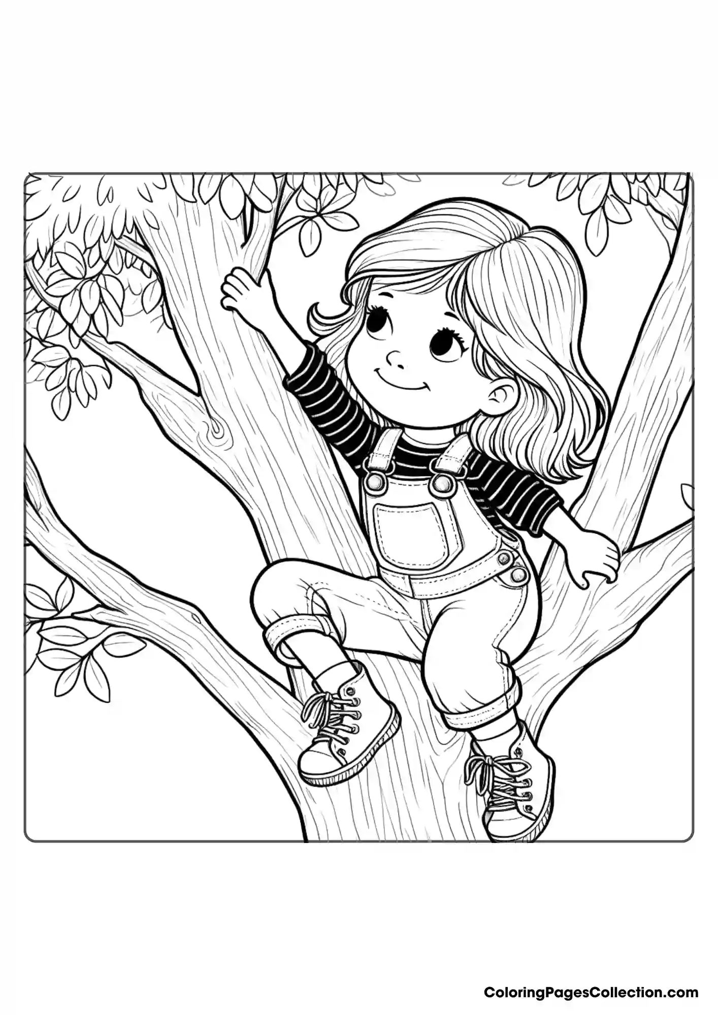Girl Climbing A Tree